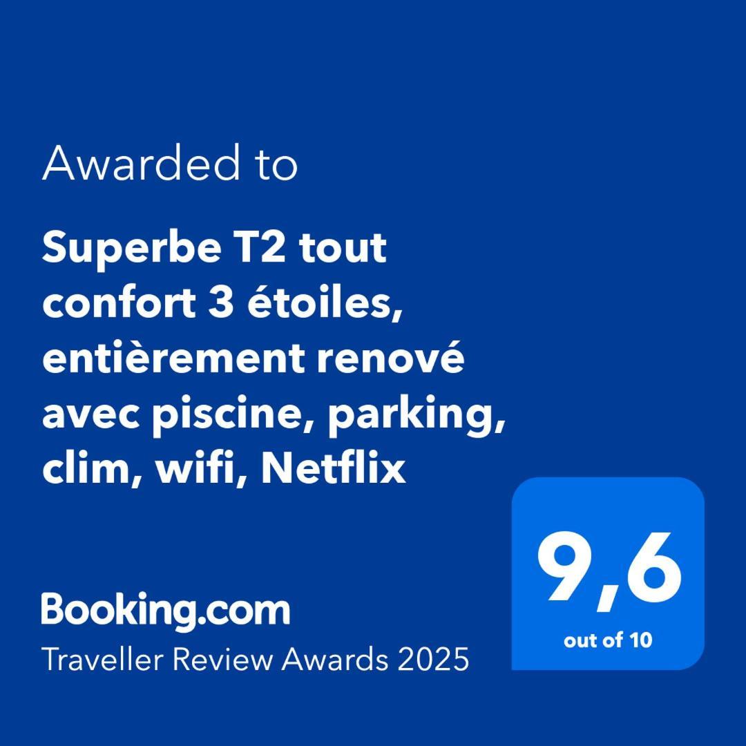Superbe T2 Tout Confort 3 Etoiles, Entierement Renove Avec Piscine, Parking, Clim, Wifi, Netflix Λα Γκραντ-Μοτ Εξωτερικό φωτογραφία